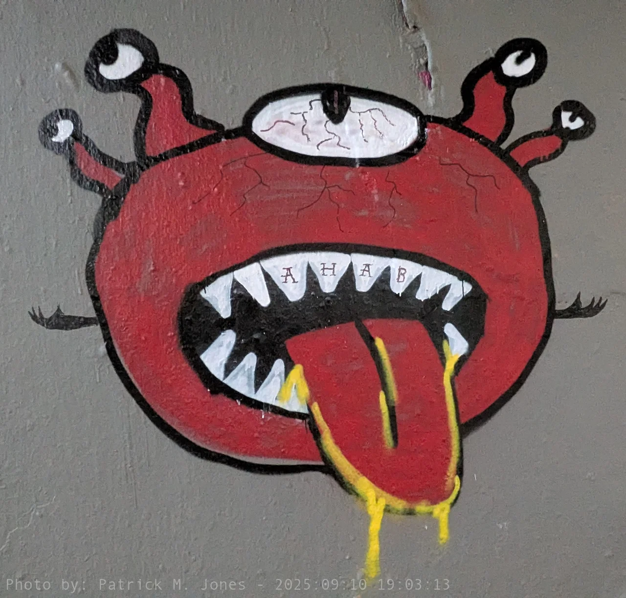 Beholder looking up with arms outstretched