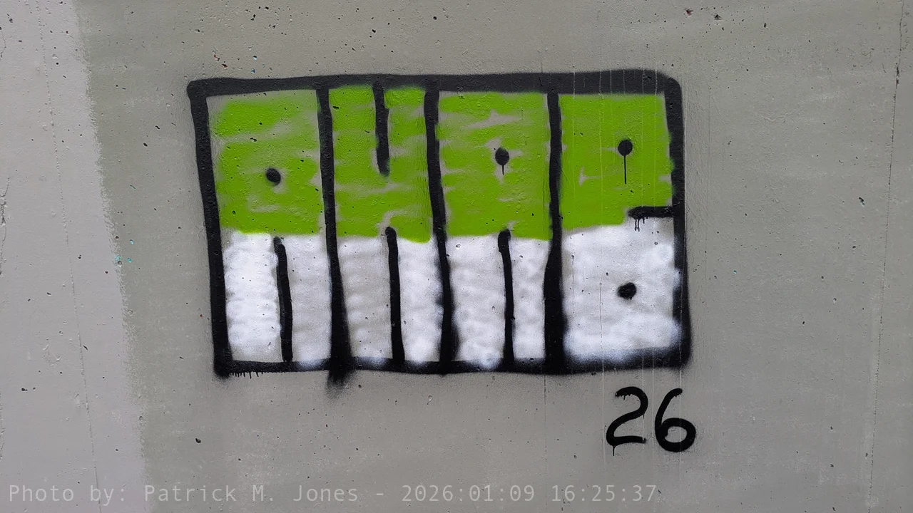 AHAB block letters in green and white