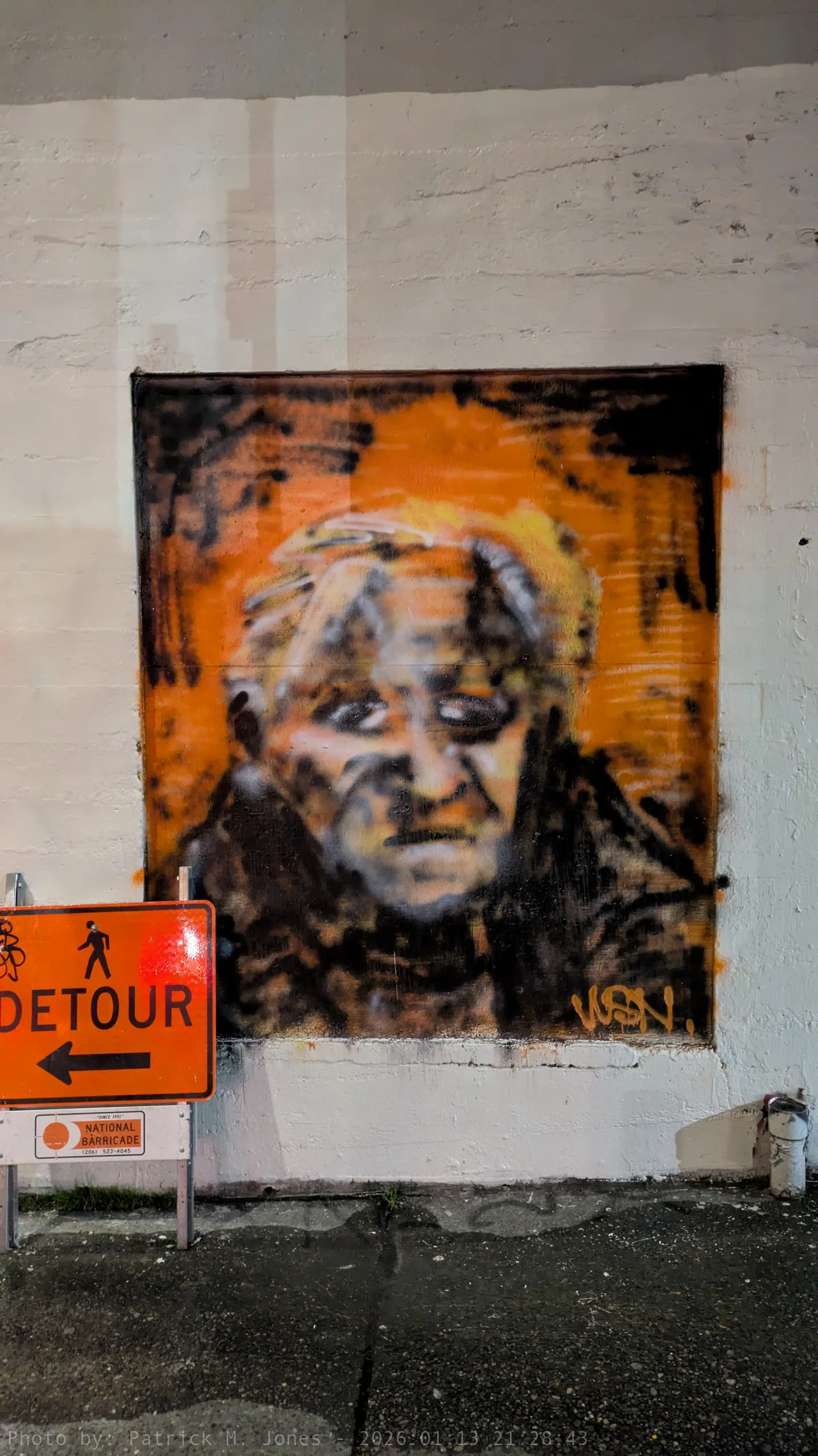 Face behind the climbing gym